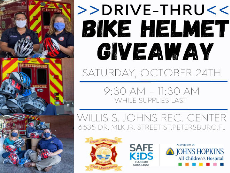 Bike Helmet Giveaway Drive-Thru With St. Pete Fire Rescue